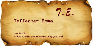 Tafferner Emma névjegykártya